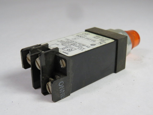 Allen-Bradley 800T-PST16A Series N Push-to-Test Pilot Light 120VAC Amber USED
