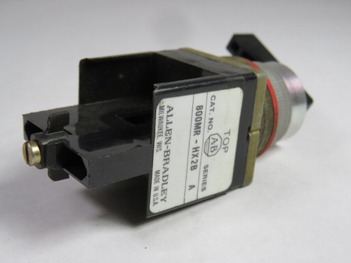 Allen-Bradley 800MR-HK2B 2-Pos Selector Switch Black Lever No Contacts USED