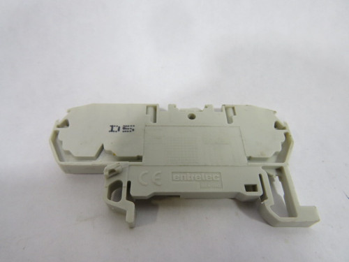 Entrelec D2.5/5.N.3L Grey Spring 3 Contact Terminal Block 800V 24A USED