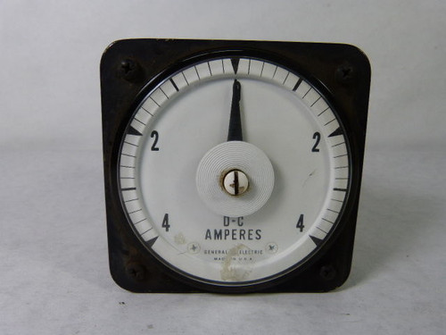 General Electric 4-0-4 DC Amperes Meter USED