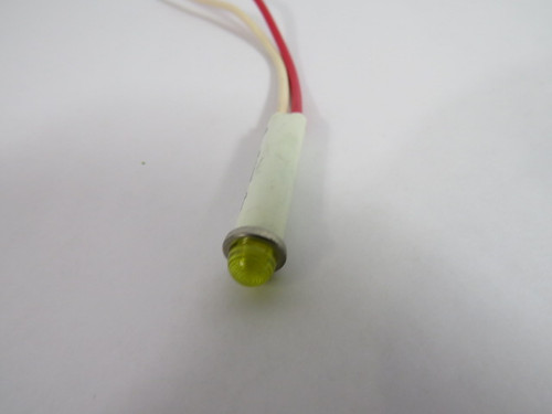Chicago Miniature 2191U7-24V Panel Mount Indicator 24V 1/2W YELLOW Lot Of 5 USED