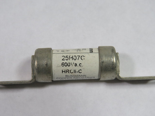 Bussmann 25H07C Bolt On Fuse 25A 600V USED