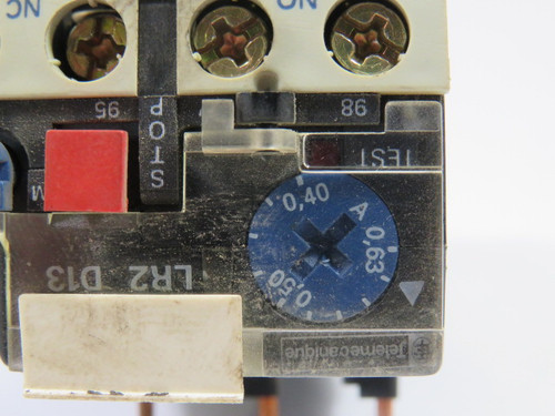 Telemecanique LR2-D1304 Bimetallic Overload Relay 0.4-0.63A USED