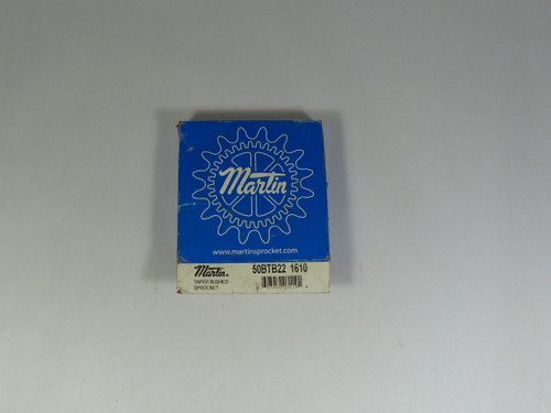 Martin 50BTB22 Taper Lock Sprocket 1/2 to 1-5/8" 22 Teeth 50C *Open Box* NEW