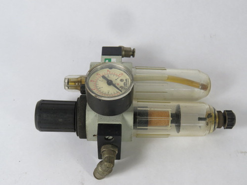 Walter Pneumatik Pneumatic Filter Regulator W/ Lubricator & Gauge USED