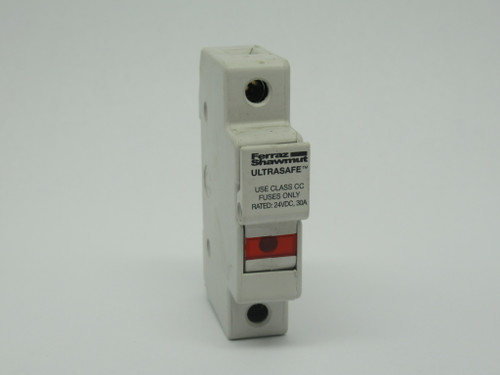 Ferraz Shawmut USCC1I-DC24 Fuse Holder 30A 24VDC 1-Pole Class CC USED