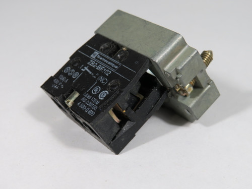 Telemecanique ZB2-BE102 Contact Block W/ Mounting Block 10(6)VA 400V USED
