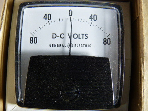 General Electric 152-80-0-80 DC Panel Meter 80-0-80 Volt Range ! NEW !