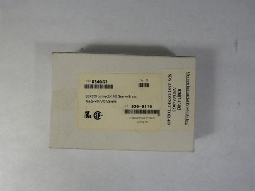 Anderson 6340G3 SBX350 Industrial Connector 350A NEW