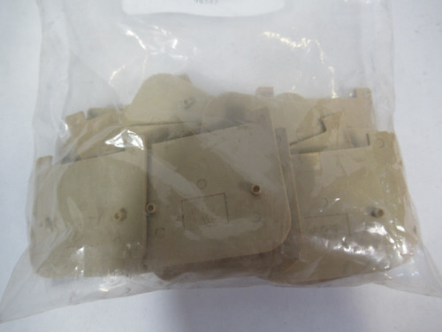 Weidmuller TW-4-6N-6/10 Terminal Block End Plate Lot of 20 BEIGE USED