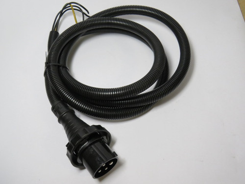Schyller 19361 Black Plug w/ Covered Cable 16A 5H/600-690VAC 3Pole USED
