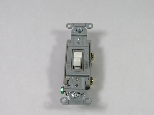 Hubbell CSB215W White Toggle Switch 15A 120-277VAC 2P USED