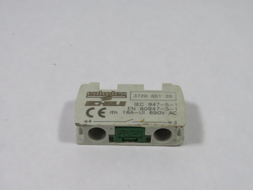 Entrelec 3720-051-20 Switch Element Closing Device Contact Block 1NO USED