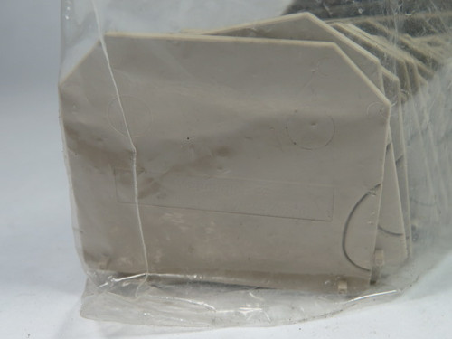 Weidmuller WAP-16/35-WTW-2.5/4/6/10 Terminal End Plate Lot of 20 BEIGE USED