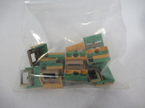 Weidmuller ZB-4K-GE/GN Clamping Yoke For Busbar Lot of 15 GREEN/YELLOW USED