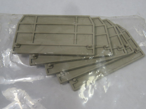 Weidmuller ZAP-TW-ZDU10 Terminal Block End Plate Lot of 5 BEIGE USED