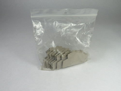 Weidmuller ZAP/TW-ZDK-2.5-2 Terminal Block End Plate Lot of 10 BEIGE USED