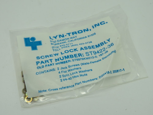 Lyn-Tron ST9422-36/ST6979KM312-0 D-Sub Screw Lock Assembly  NWB