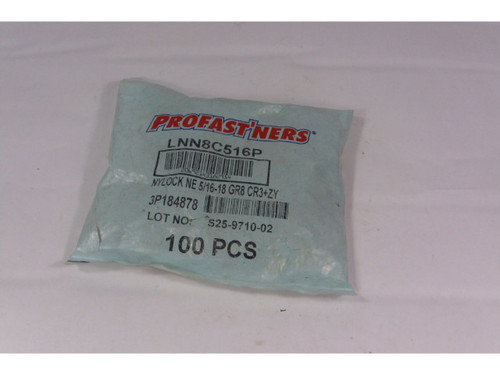 Profast'ners LNN8C516P Nylon Hex Lock Nut 5/16-18 100 Pack ! NWB !