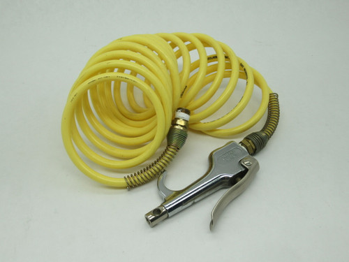 Coilhose 600-N12A Nylon Hose 1/4"x12' w/ 600-S Air Gun NO THUMB GRIP USED