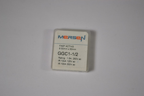 Mersen GGC1-1/2 Fast Acting Fuse 1-1/2A 250V 5-Pack NEW