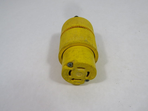 General Electric GLD7313 Yellow Industrial Connector 20A 125/250V 3W 3P USED
