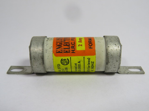 English Electric CIA-2 Closed Hole Bolt On Fuse 2A 460V USED
