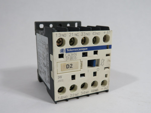 Telemecanique CA3KN31BD3 Control Relay 24VDC 3NO 1NC USED