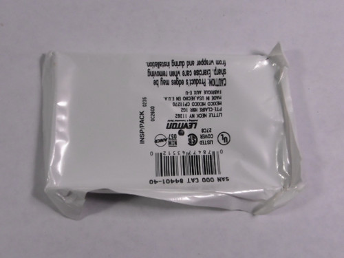 Leviton 84401-40 Wallplate Stainless Steel NWB