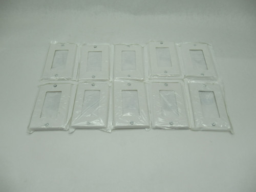 Leviton 80401-W Plastic Wall Plate Lot of 10 SHELF WEAR NWB