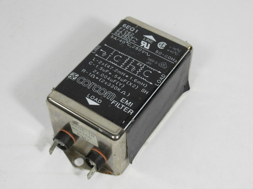 Corcom 6EQ1 EMI Filter 6A 120VAC 5A 250VAC USED