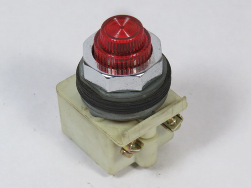 Square D 9001-KP1R31 Ser H Pilot Light 110-120V 50/60Hz Red Fresnel USED