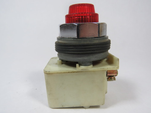Square D 9001-KP1R31 Ser H Pilot Light 110-120V 50/60Hz Red Fresnel USED