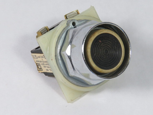 Square D 9001-KR2BH5 Push Button 600V 1NO Black Recessed Black USED