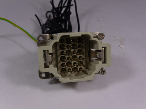 Harting 24DD-M Connector Insert Male 24 Pole 10AMP 250V 4kV 3 USED