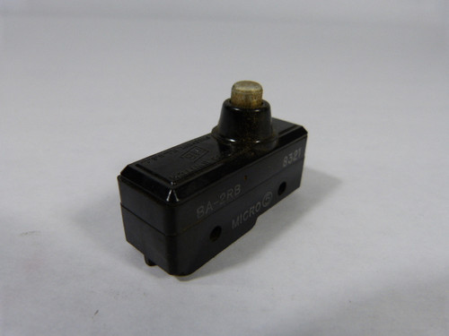 Microswitch BA-2RB Snap Action Limit Switch with Plunger 20A 250V USED