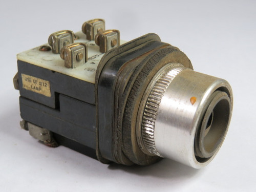 Allen-Bradley 800T-PT16 Vintage Push-to-Test Pilot Light 120VAC No Lens USED