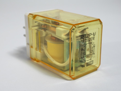 Izumi RR2P-UAC120 Plug-In Relay 120VAC 8-Pin 10/7.5A 110/220VAC USED