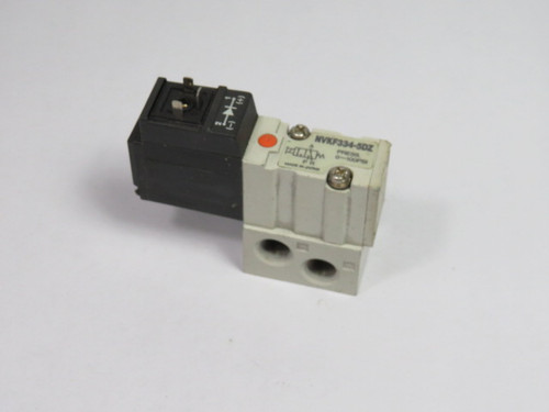 SMC NVKF334-5DZ Solenoid Valve W/ Base 24 Vdc USED