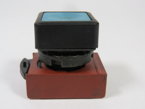 General Electric P9SPNLG Push Button Standard Blue Flush "OUT" USED