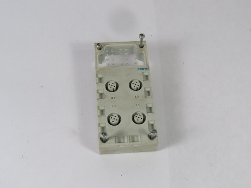 Festo CPX-AB-4-M12-5POL Manifold Block For CPX Terminals 5-Pin 4X Socket USED