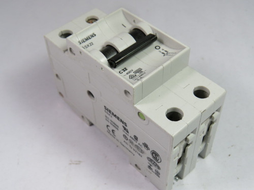 Siemens 5SX22C32 Circuit Breaker 32A 2-Pole 5SX2232-7 USED