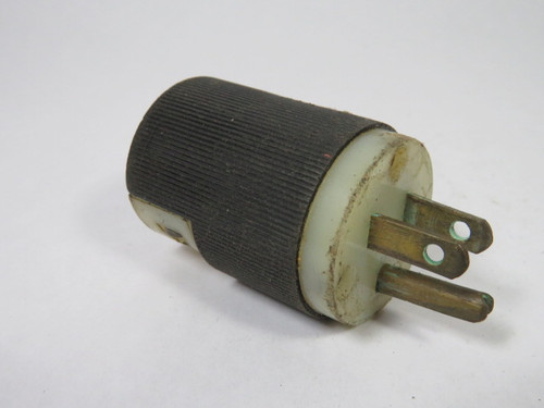 Hubbell 5266C Straight-Blade Plug 15A 125V 3W 2P USED