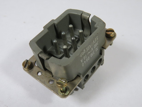 Wieland 70.310.0640 6 Pin Rec. Insert 380V 16A USED