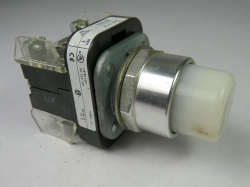 Allen-Bradley 800T-QT24W Push Button Illuminated White 1NO 1NC 24V USED