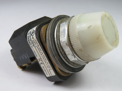 Allen-Bradley 800T-P56W Ser T Pilot Light 600VAC 50/60Hz White Lens USED