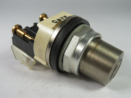 Allen-Bradley 800T-H4807A 2-Pos Cylinder Lock Switch 1NO 1NC No Key USED