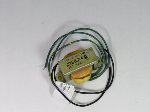 Hammond 166J14 Transformer 14VA Pri 115V Sec 14V 1A 60Hz USED