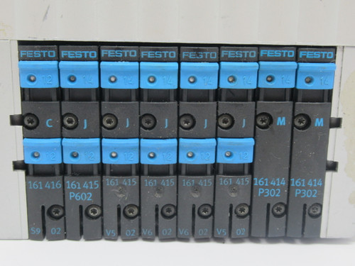 Festo CPV10-VI-10P-10-8C-FB-R-Y-C5JMM Solenoid Valve Manifold Assembly USED