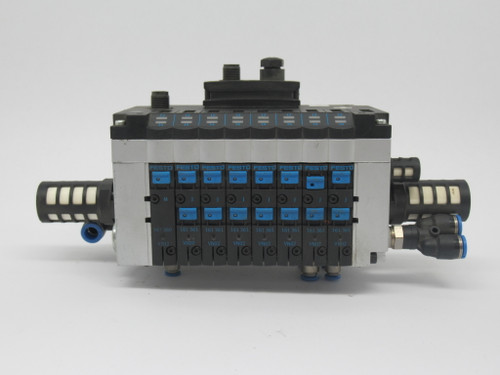 Festo CPV14-VI-10P-14-8C-N2-R-Y-M7J+GA Solenoid Valve Manifold Assembly USED